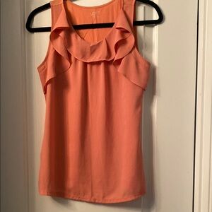 LOFT Women's Coral Ruffle Top
